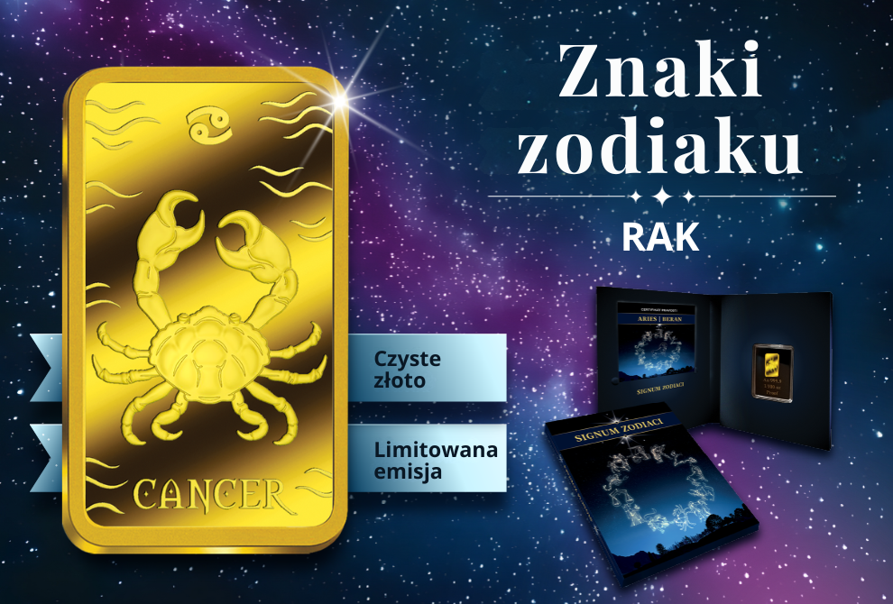 PM0104AU PSIN, NIUE 2026 DOLLARS 2,5 ZODIAC CANCER 1/100 oz AU 999,9/1000 Proof