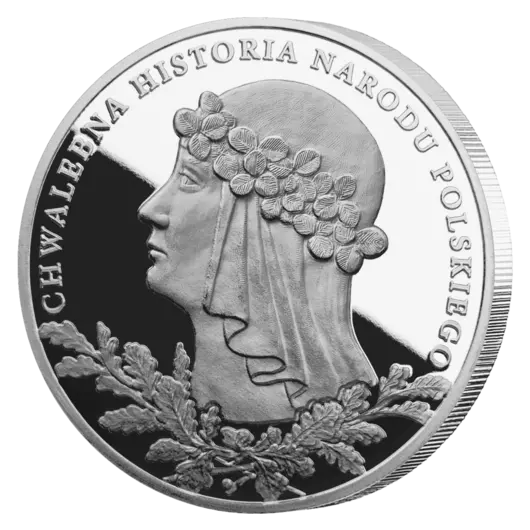 Polski hymn narodowy 100 LAT w lustrzanym połysku