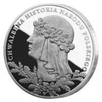 Polski hymn narodowy 100 LAT w lustrzanym połysku