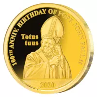 Papież Jan Paweł II – moneta z czystego złota, Proof