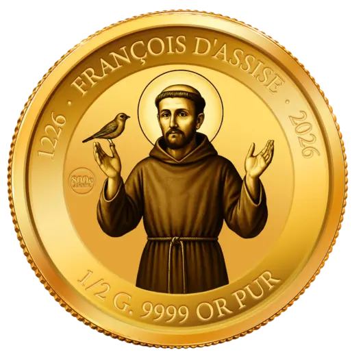 Franciszek z Asyżu – 800 lat – rocznicowa moneta z czystego złota